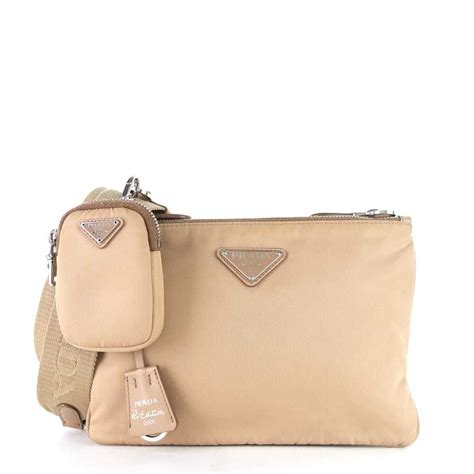 prada re-edition cloth crossbody bag